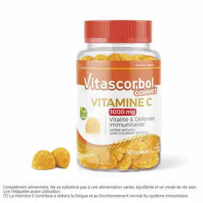 Vitascorbolgommes Vitamine C 1000mg Gommes Pot/30 à MONSWILLER
