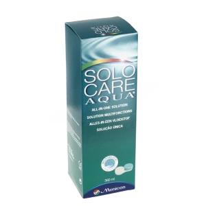 Aqua Menicon Solocare Solution Multifonctions Pour Les Lentilles Souples 360ml