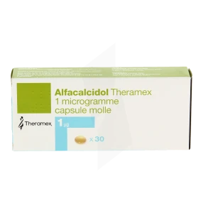 Alfacalcidol Theramex 1 Microgramme, Capsule Molle