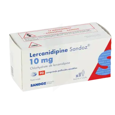 Lercanidipine Sandoz 10 Mg, Comprimé Pelliculé Sécable à Ris-Orangis