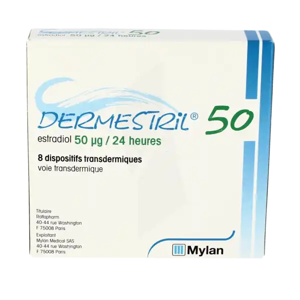 Dermestril 50 Microgrammes/24 Heures, Dispositif Transdermique