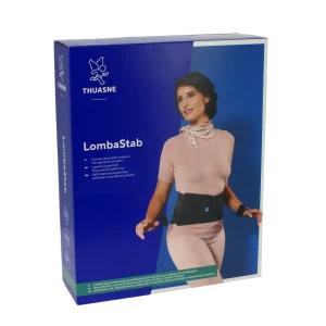 Lombastab Ceinture Lombaire Maintien Noir Bleu H21cm T1