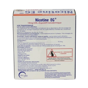 Nicotine Eg 14 Mg/24 H, Dispositif Transdermique