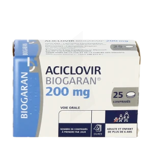 Aciclovir Biogaran 200 Mg, Comprimé