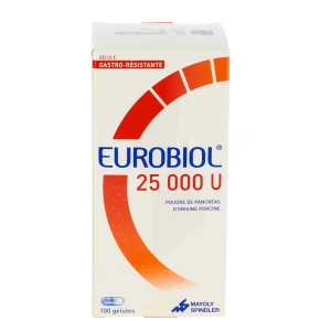 Eurobiol 25 000 U, Gélule Gastro-résistante
