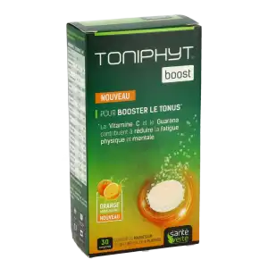 Santé Verte Toniphyt Boost Comprimés Effervescents Orange B/30 à TOURNAN-EN-BRIE