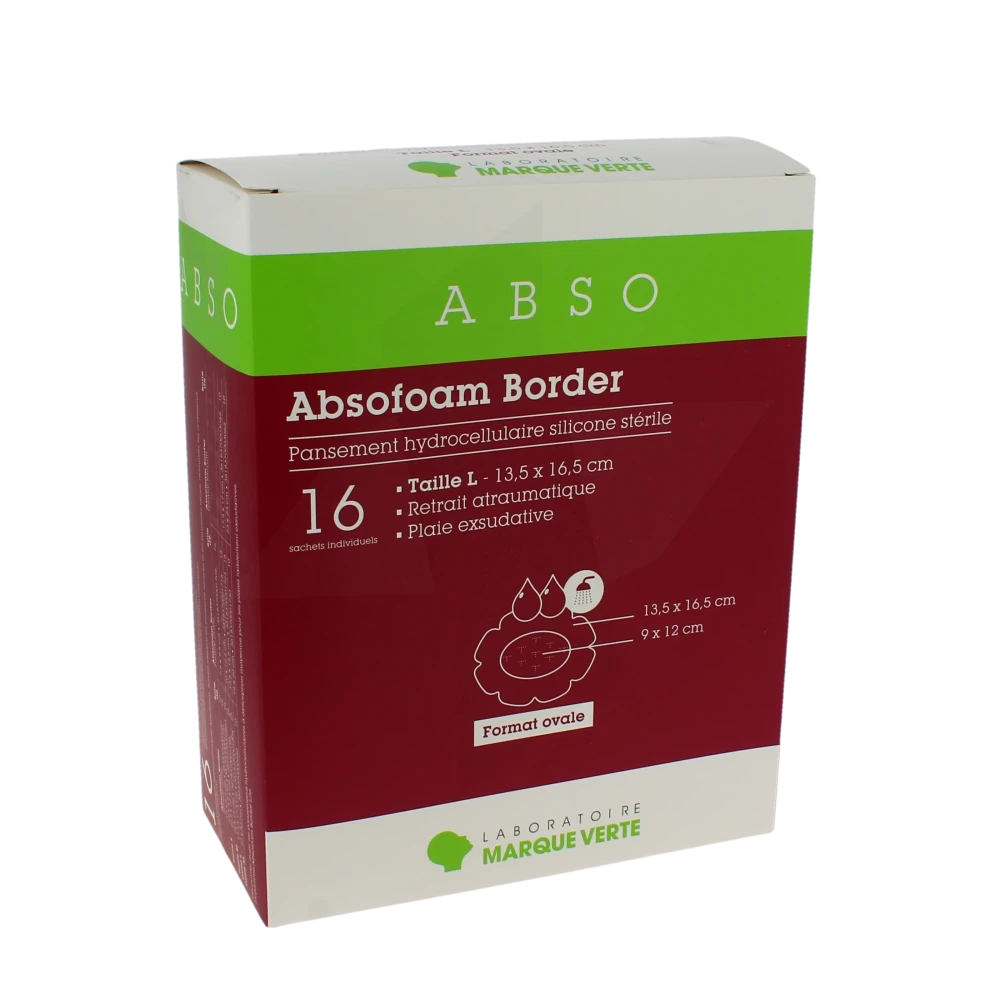 Absofoam Border Ovale Pans L 13,5x16,5cm B/16