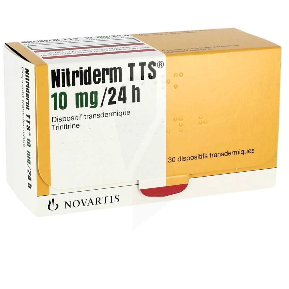 Nitriderm Tts 10 Mg/24 H, Dispositif Transdermique