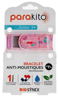 Parakito Junior 2 Bracelet Rechargeable Anti-moustique Sirènes B/2 à SAINT-SAENS