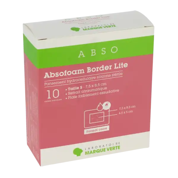 Absofoam Border Lite Pans Hydrocellulaire 7,5x8,5cm B/10