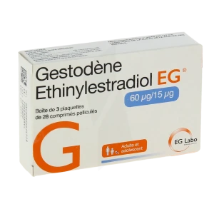 Gestodene/ethinylestradiol Eg 60 Microgrammes/15 Microgrammes, Comprimé Pelliculé