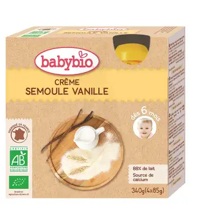 Babybio Gourde Crème Semoule Vanille à Saint-Avold