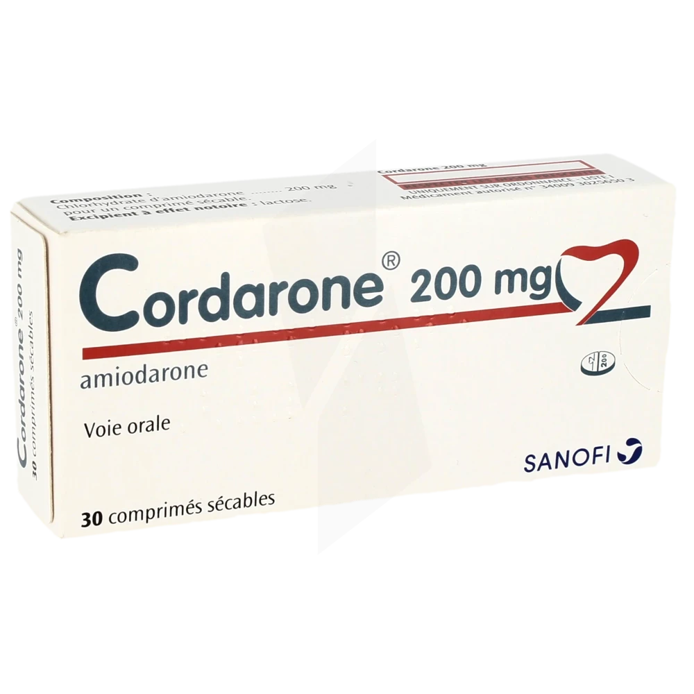 Cordarone 200 Mg, Comprimé Sécable