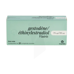 Gestodene/ethinylestradiol Viatris 75 Microgrammes/20 Microgrammes, Comprimé Enrobé