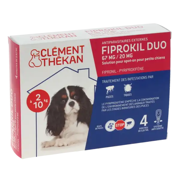 Fiprokil Duo 67 Mg/20 Mg Solution Pour Spot-on Pour Petits Chiens, Solution Pour Spot-on