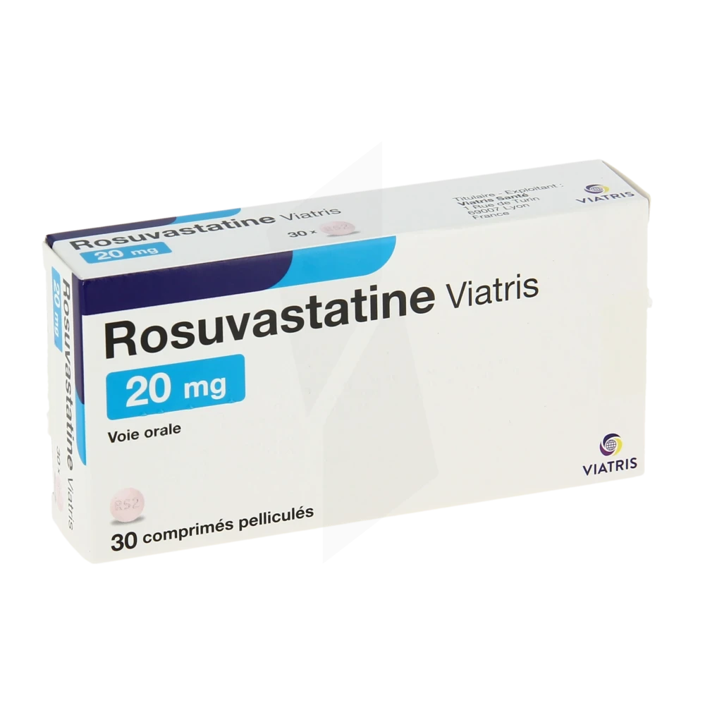 Rosuvastatine Viatris 20 Mg, Comprimé Pelliculé