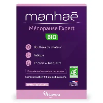 Nutrisanté Manhae Ménopause Expert Bio Gélules B/60 à CHÂLONS-EN-CHAMPAGNE