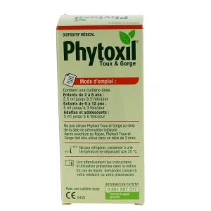 Phytoxil Toux Et Gorge Sirop Adulte Enfant +2 Ans Falcon De 100 Ml