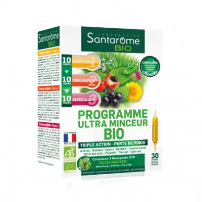Santarome Bio Programme Ultra Minceur Solution Buvable 30 Ampoules/10ml à Saint-Germain-Lembron