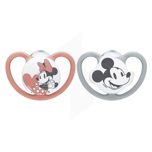 Nuk Space Sucette Silicone 18-36 Mois Minnie B/2