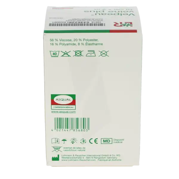 Velpeau Veine Plus Bande De Compression à Allongement Long Sans Latex étalonnée 3mx10cm