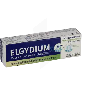 Elgydium Protection Caries Dentifrice RÉvÉlateur Plaque À Partir De 7ans T/50ml à Lomme