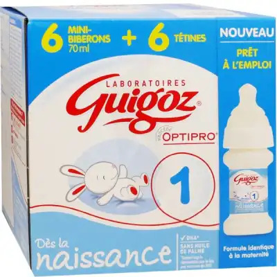 Guigoz 1 Starter Pack Lait Liquide 6nourettes/70ml à Saint-Vallier