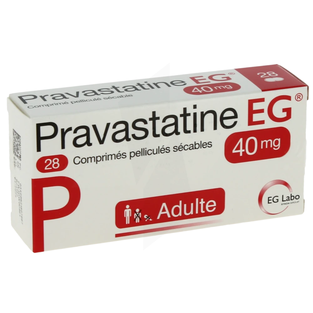 Pravastatine Eg 40 Mg, Comprimé Pelliculé Sécable