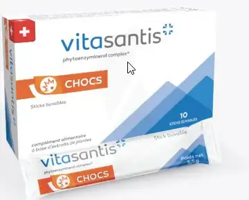 Vitasantis Chocs + D3 Sticks Buvables B/10 à Seysses