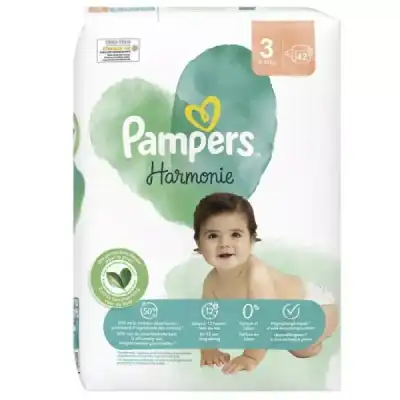 Pampers Harmonie Couche T3 Paquet/42 à Beaujeu-Saint-Vallier-Pierrejux-et-Quitteur