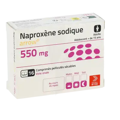 Naproxene Sodique Arrow 550 Mg, Comprimé Pelliculé Sécable à VILLERS-LE-LAC