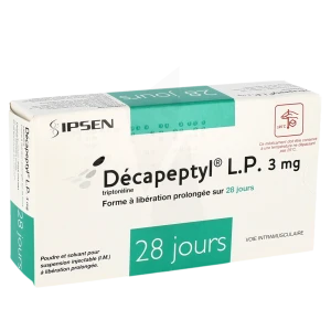 Decapeptyl L.p. 3 Mg, Poudre Et Solvant Pour Suspension Injectable (i.m.) Forme à Libération Prolongée Sur 28 Jours