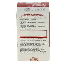 Clamoxyl 250 Mg/ 5 Ml, Poudre Pour Suspension Buvable