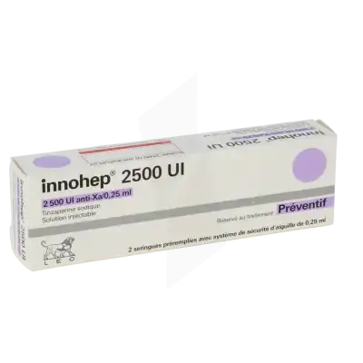 INNOHEP 2 500 UI anti-Xa/0,25 ml, solution injectable en seringue préremplie