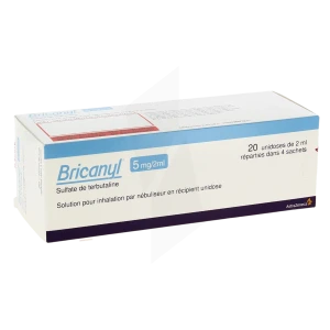 Bricanyl 5 Mg/2 Ml, Solution Pour Inhalation Par Nébuliseur En Récipient Unidose