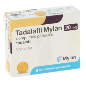 Tadalafil Mylan 20 Mg, Comprimé Pelliculé