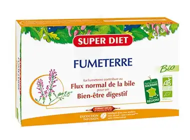 Superdiet Fumeterre Bio Solution Buvable Dépuratif Général 20 Ampoules/15ml à Mérignac
