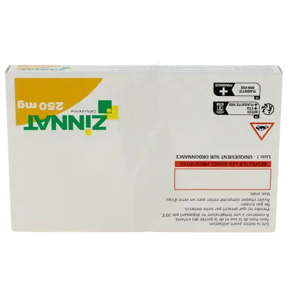 Zinnat 250 Mg, Comprimé Pelliculé