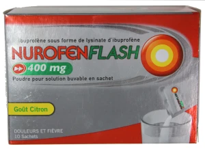 Nurofenflash 400 Mg, Poudre Pour Solution Buvable En Sachet