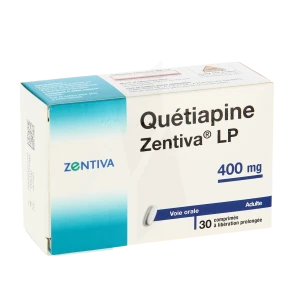 Quetiapine Zentiva Lp 400 Mg, Comprimé à Libération Prolongée