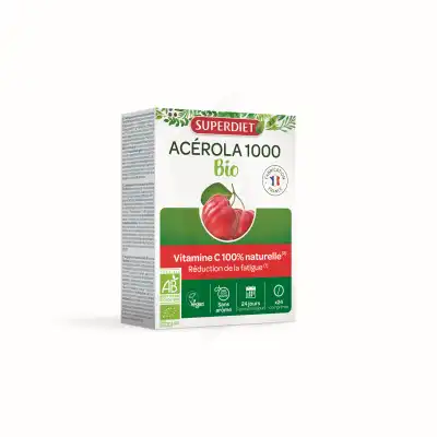 Superdiet Acérola 1000 Bio Comprimés à Croquer B/24 à Agen