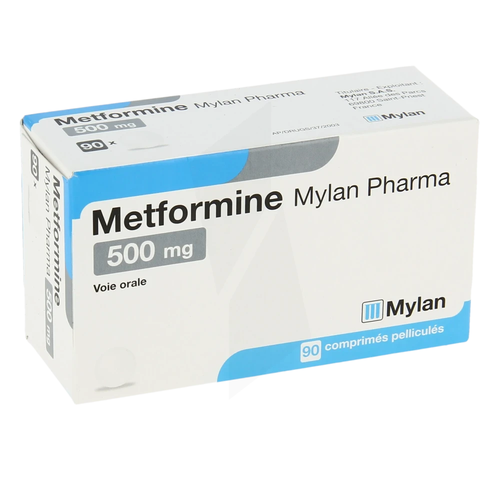 Metformine Viatris 500 Mg, Comprimé Pelliculé