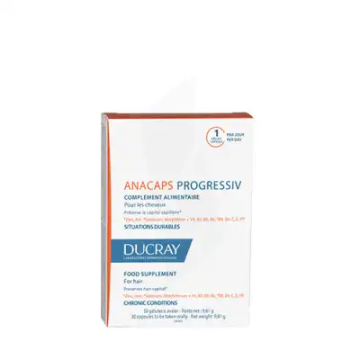 Ducray Anacaps Progressiv 30gélules à SENNECEY-LÈS-DIJON