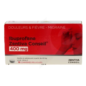 Ibuprofene Zentiva Conseil 400 Mg, Comprimé Pelliculé