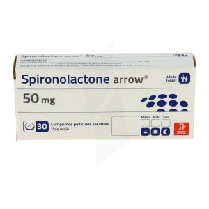 Spironolactone Arrow 50 Mg, Comprimé Pelliculé Sécable