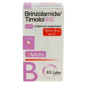 Brinzolamide/timolol Eg 10 Mg/5 Mg Par Ml, Collyre En Suspension