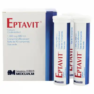 Eptavit 1000 Mg/880 U.i., Comprimé Effervescent T/90 à LES ANDELYS