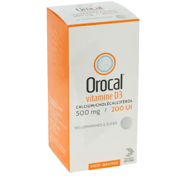 Orocal Vitamine D3 500 Mg/200 Ui, Comprimé à Sucer