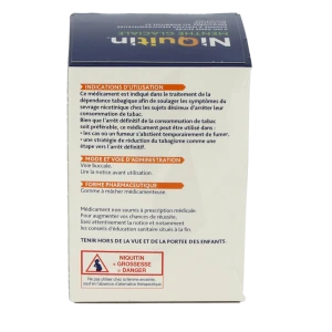 Niquitin Menthe Glaciale 4 Mg Sans Sucre, Gomme à Mâcher Médicamenteuse édulcorée Au Sorbitol Et Au Xylitol