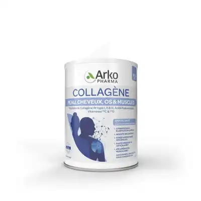 Arkopharma Collagène Poudre Peau Cheveux Os & Muscles Pot/260g à Les Eglisottes et Chalaure